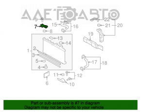 Suport radiator stânga sus Subaru Forester 14-18 SJ 2.5, 2.0