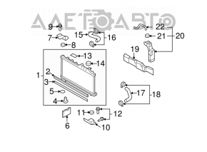 Suport radiator dreapta sus Subaru Forester 14-18 SJ 2.5, 2.0 nou original OEM