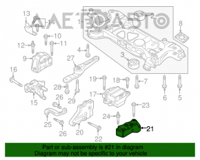 Кронштейн двигателя левый VW Jetta 11-18 USA 1.4T