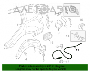 Cablu de deschidere a capacului rezervorului de combustibil pentru Subaru Forester 14-18 SJ
