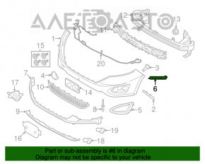 Вставка переднего бампера нижняя левая Ford Edge 15-18 дорест