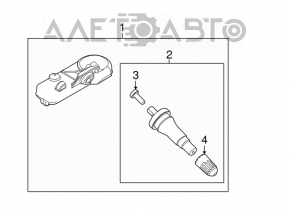 Датчик давления колеса Ford Edge 15- 433mhz