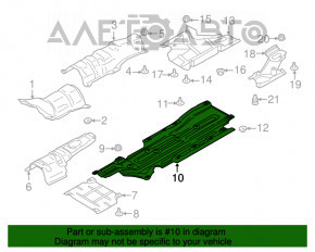 Protecție sub caroserie stânga Ford Fusion mk5 13-20 rupturi, uzate