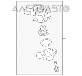 Corpul termostatului Ford C-max MK2 13-18 metal