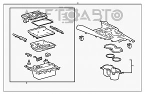 Накладка центральной консоли с подстаканниками Toyota Camry v70 18-20 черная, царапины