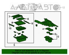 Capacul consolei centrale Toyota Camry v70 18- negru, zgârieturi