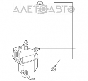 Rezervor spalator Toyota Highlander 14-19 fara gat, fara senzor nou original OEM