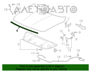 Garnitura capotei Honda Accord 18-22