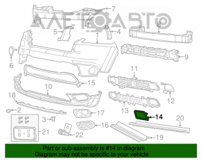 Cadru radar de croazieră Jeep Cherokee KL 14-18