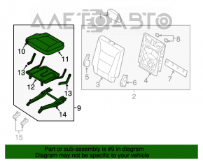 Rândul din spate al scaunelor, al treilea rând, pentru Kia Sorento 10-15, material textil bej.