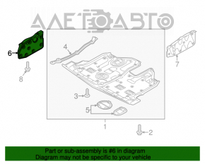 Protecție motor lateral dreapta Kia Sorento 14-15