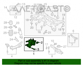 Цапфа задняя правая Kia Sorento 13-15 AWD