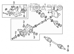 Axul cu came spate dreapta Kia Sorento 10-15 2.4, 3.3