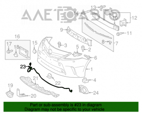 Проводка переднего бампера Toyota Prius V 12-14 дорест, под птф, без парктроников