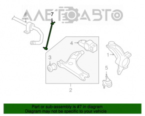 Bară stabilizatoare față stânga VW Passat b7 12-15 SUA