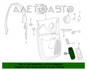 Controlul geamului electric din față, stânga, pentru Jeep Cherokee KL 14-