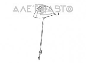 Antena aripă Jeep Cherokee KL 14-