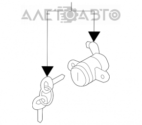 Личинка замка крышки багажника Hyundai Sonata 11-15