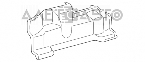 Capacul central al consolei centrale Toyota Camry V50 12-14 hibrid SUA negru