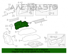 Capacul central al consolei centrale Toyota Camry V50 12-14 hibrid SUA negru