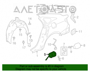 Корпус лючка бензобака Honda Accord 18-22