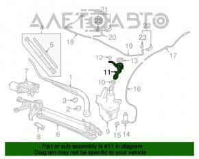 Gâtul rezervorului de spălare a parbrizului Honda Accord 18-22 cu capac