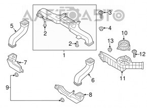 Conducta de aerisire a radiatorului de răcire stânga superioară pentru Ford Fusion mk5 13-20 hibrid