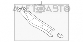 Capacul portbagajului stânga Mitsubishi Outlander 14-21 negru, zgârieturi