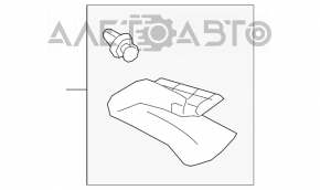 Capacul portbagajului dreapta pentru Mitsubishi Outlander 14-21, negru, zgârietură.