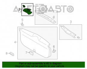 Capacul portbagajului dreapta pentru Mitsubishi Outlander 14-21, negru, zgârietură.