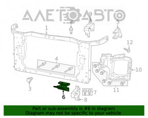 Suport radiator dreapta jos Jeep Cherokee KL 14-18 3.2 fier nou original OEM