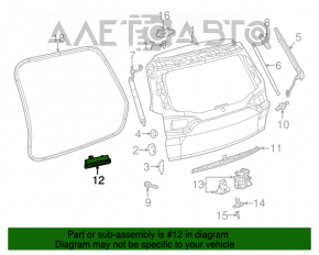 Кнопка двери багажника наружняя Jeep Cherokee KL 14-18