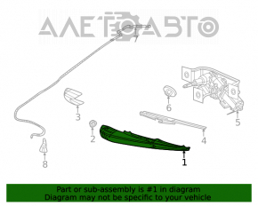 Leash spate pentru Jeep Cherokee KL 14- fără capac de protecție.