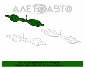 Ax cu roți față dreapta pentru Jeep Cherokee KL 14-18 2.4 AWD