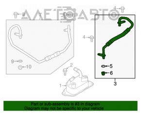 Tubul de racire a uleiului de transmisie automata pentru Ford Escape MK3 13-19 1.6T 2.5 2.0T, scurt