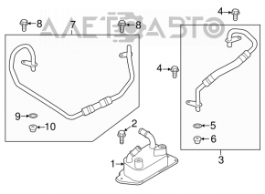 Furtunul de racire a uleiului de transmisie automata pentru Ford Escape MK3 13-19 1.6T 2.5 2.0T, scurt