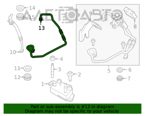 Tubul de racire a uleiului de transmisie automata pentru Ford Escape MK3 13-19 1.6T 2.5 2.0T, lungimea este de 1.