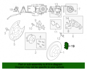 Senzor ABS spate stânga Ford Escape MK3 13-19 awd