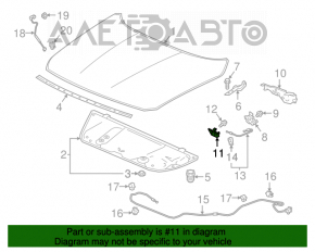 Maneta de deschidere a capotei pentru Honda Accord 18-22 sub capotă