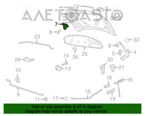 Clema capotei VW Passat b8 16-19 SUA