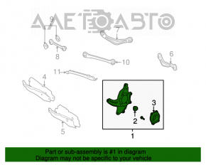 Capac spate stânga Mercedes W221 cu braț de control, tijă și carcasă