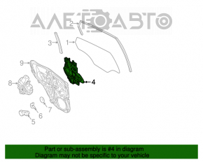 Стеклоподъемник с мотором задний левый Ford Fiesta 11-19