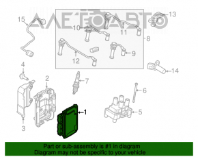 Modulul ECU al motorului Ford Fiesta 11-19 1.6