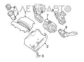 Comutatorul de sub volan din dreapta Ford Fiesta 11-19 4d