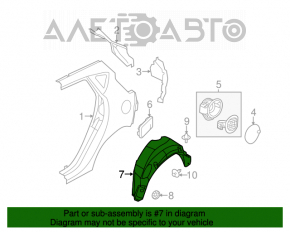 Aripa spate stânga Ford Fiesta 11-19