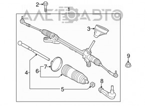 Рейка рулевая Ford Fiesta 11-19