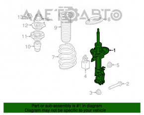 Suport amortizor asamblat dreapta fata Ford Fiesta 11-19