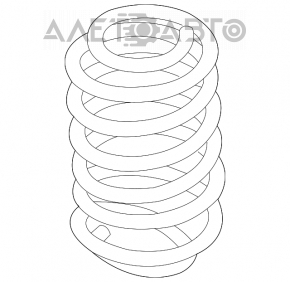Пружина задняя правая Ford Fiesta 11-19 4d жесткость красн. роз. бел.