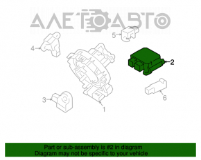 Modulul computerizat al airbag-urilor SRS pentru pernele de siguranță Ford Fiesta 11-19