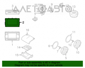 Radio CD player VW Tiguan 18- 8 butoane fără navigație, zgârieturi